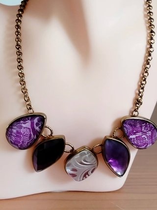 Collana vintage ottone placcato oro