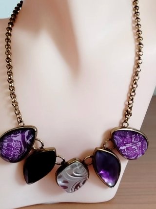Collana vintage ottone placcato oro