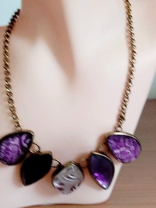 Collana vintage ottone placcato oro