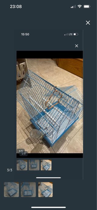 Jaula para pájaros azul