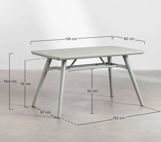 Mesa de jardín SKLUM rectangular 135x80 cm Scand