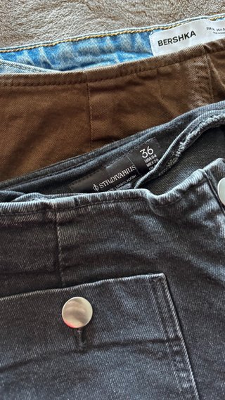 Pantalones Bershka Marron y negro Talla M/38
