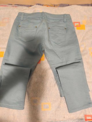 Pantalón elástico turquesa T.38