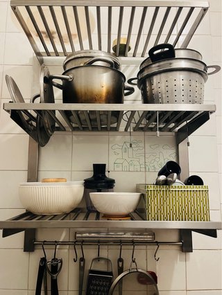 Estantería KUNGSFORS IKEA riel acero inoxidable