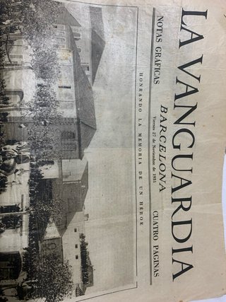 Periódico antiguo La Vanguardia Barcelona 1931