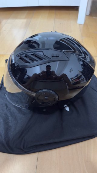 Casco LS2 Negro Brillante como nuevo talla M .