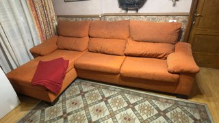 Sofá Cama Chaise Longue Naranja