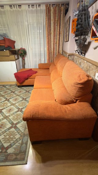 Sofá Cama Chaise Longue Naranja