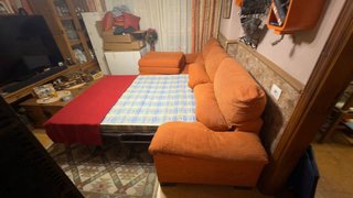 Sofá Cama Chaise Longue Naranja