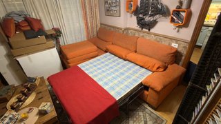 Sofá Cama Chaise Longue Naranja