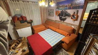 Sofá Cama Chaise Longue Naranja