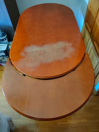 Conjunto mesa y sillas comedor madera cerezo