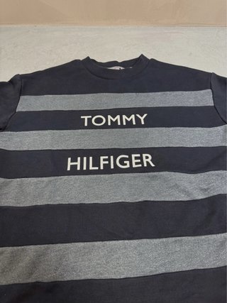 Sudadera Tommy Hilfiger Azul y Gris Talla L
