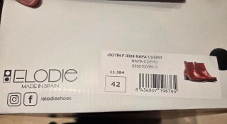 Botines piel Elodie cuero talla 42