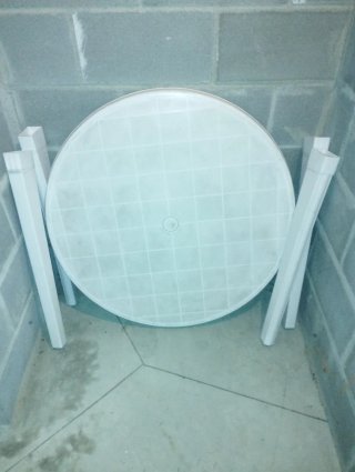 Conjunto 4 Sillas Jardín y Mesa Blanca