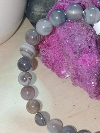 Pulsera elástica Ágata Botsuana