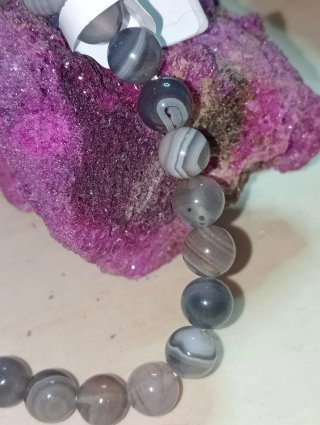 Pulsera elástica Ágata Botsuana