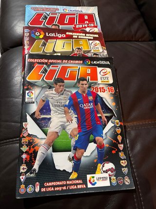 Lote Álbumes Panini Liga BBVA 14-15 15-16 y 16-17