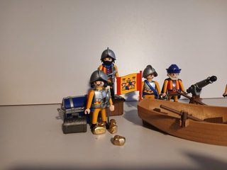 Playmobil Conquistadores Barco Cañones Soldados