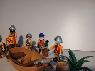 Playmobil Conquistadores Barco Cañones Soldados