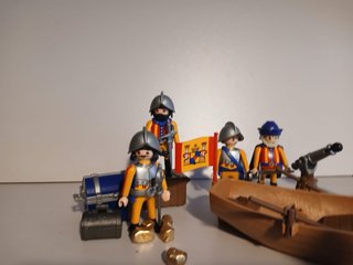 Playmobil Conquistadores Barco Cañones Soldados