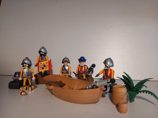 Playmobil Conquistadores Barco Cañones Soldados