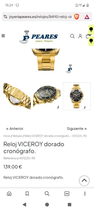 Reloj Viceroy Dorado Hombre