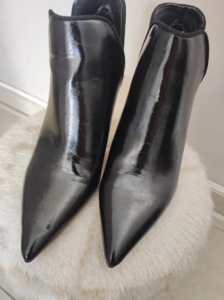 Botines Zara Tacón Aguja Puntiagudos Talla 37