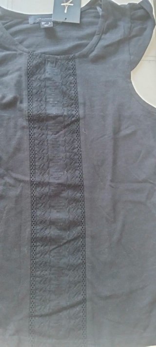 Camiseta Atmosphere Talla S/34/6 Negra Encaje