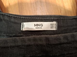 Peto vaquero negro Mango Talla M