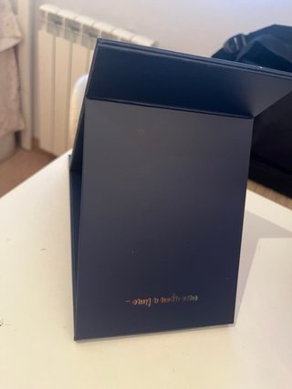 Espejo de mesa azul y dorado