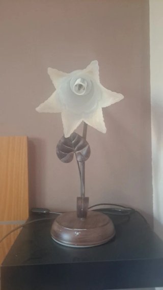 Lámpara de techo floral+dos lámparas de mesita