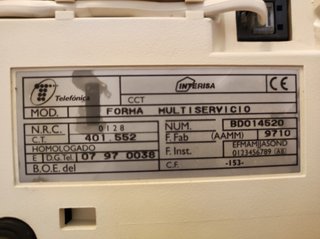 Teléfono Forma Multiservicio Pared