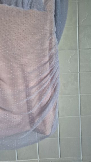 Abito rosa e blu