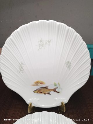 LIMOGES VINTAGE 6 PLATOS LLANOS PESCADO