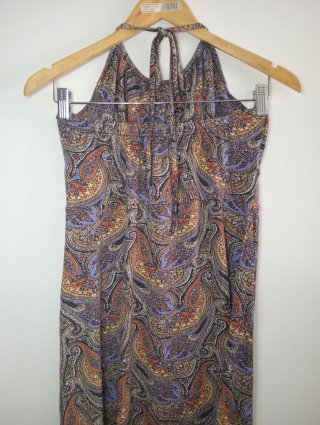 Vestido Halter Estampado Paisley