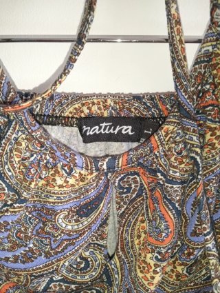 Vestido Halter Estampado Paisley