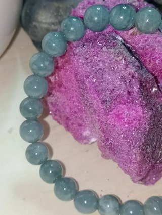 Pulsera elástica jade blue wáter natural
