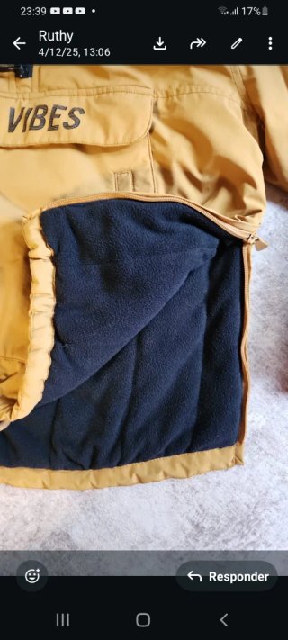 Canguro mostaza impermeable Talla 11-12