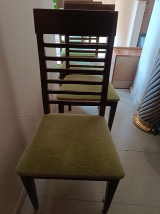Juego 6 Sillas Comedor Madera Tapizadas