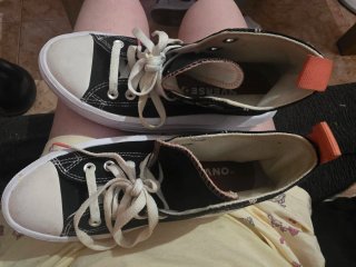 Converse plataforma negras y blancas