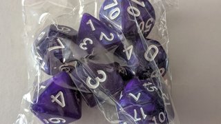 Set 7 dados D&D / Rol Morado - Precintados