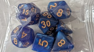 Set Dados D&D Rol 7 Piezas Azul - Precintados