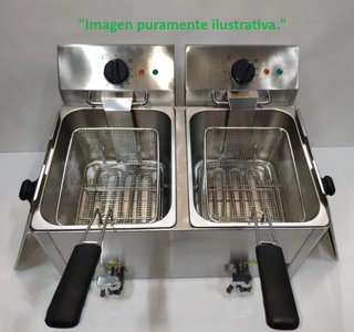 Freidora Industrial Eléctrica Doble