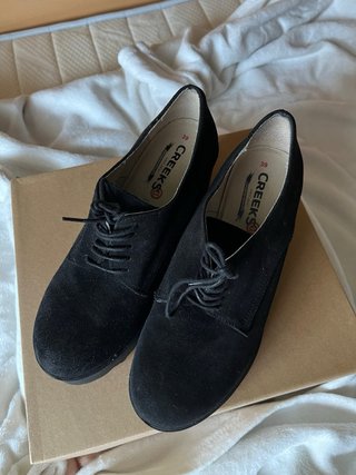 Zapatos negros ante plataforma tacón talla 39