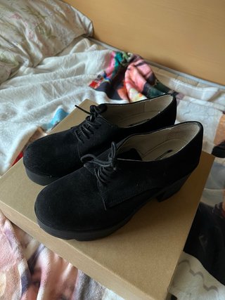 Zapatos negros ante plataforma tacón talla 39