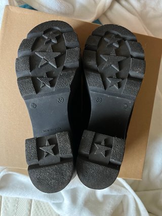 Zapatos negros ante plataforma tacón talla 39