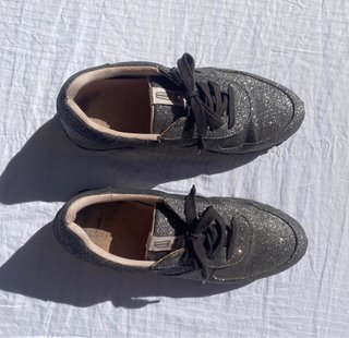 Zapatillas Brillantes Grises Talla 38