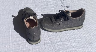 Zapatillas Brillantes Grises Talla 38