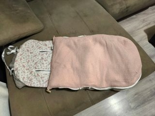 Saco silla de Bebé Invierno Rosa